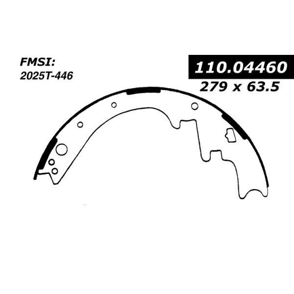 Centric Parts Centric Brake Shoes, 111.04460 111.04460